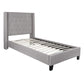 Flash Furniture Riverdale Twin Size Tufted Upholstered Platform Bed | Beds | Modishstore-7