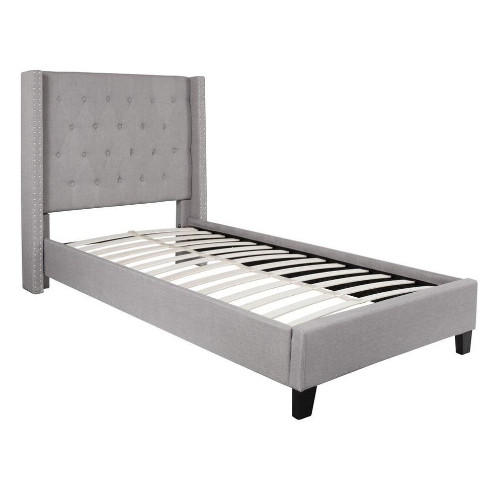 Flash Furniture Riverdale Twin Size Tufted Upholstered Platform Bed | Beds | Modishstore - 7