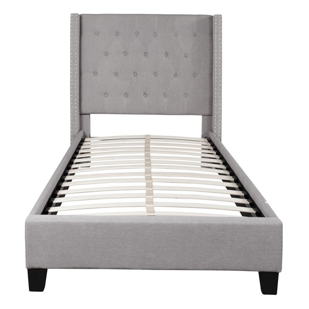 Flash Furniture Riverdale Twin Size Tufted Upholstered Platform Bed | Beds | Modishstore-8