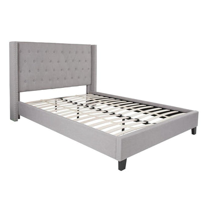 Flash Furniture Riverdale Queen Size Tufted Upholstered Platform Bed | Beds | Modishstore - 5