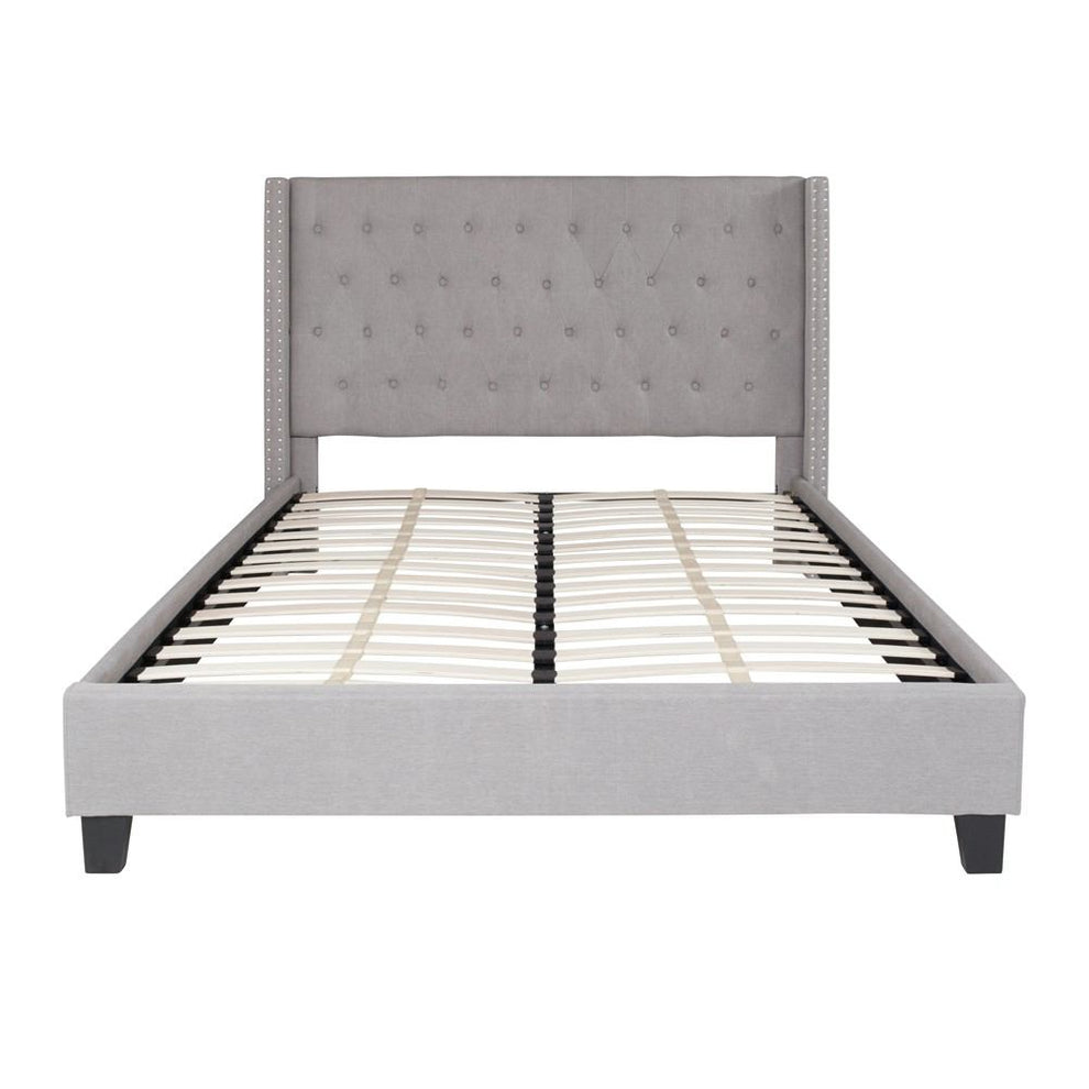 Flash Furniture Riverdale Queen Size Tufted Upholstered Platform Bed | Beds | Modishstore - 11