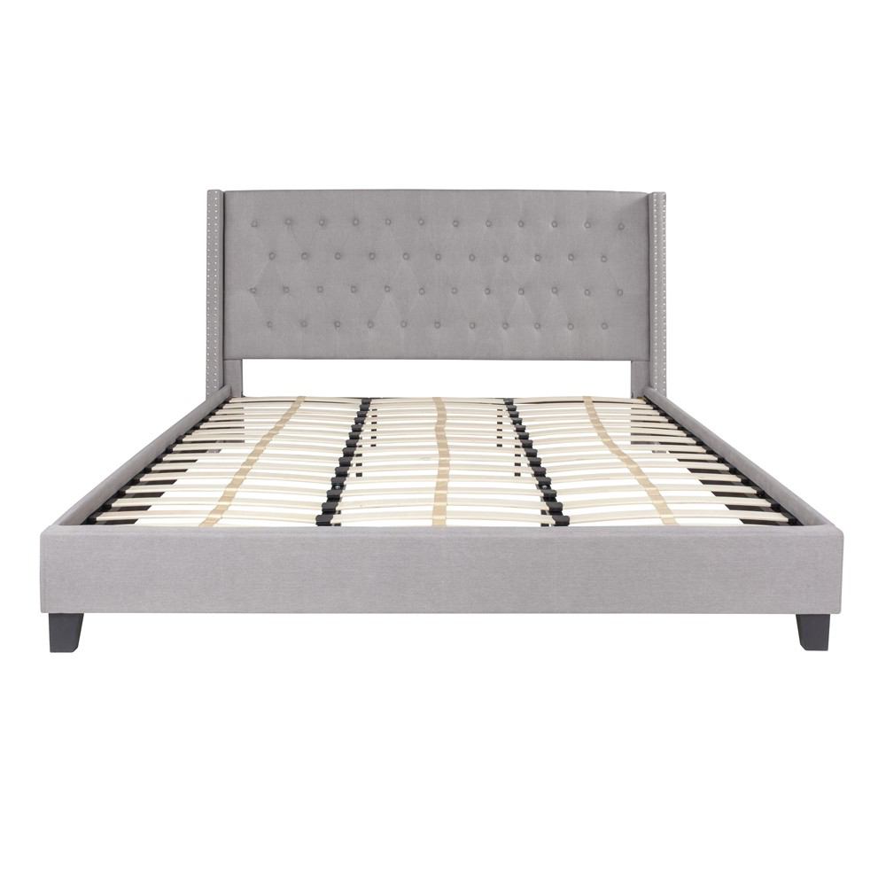 Flash Furniture Riverdale King Size Tufted Upholstered Platform Bed | Beds | Modishstore-11