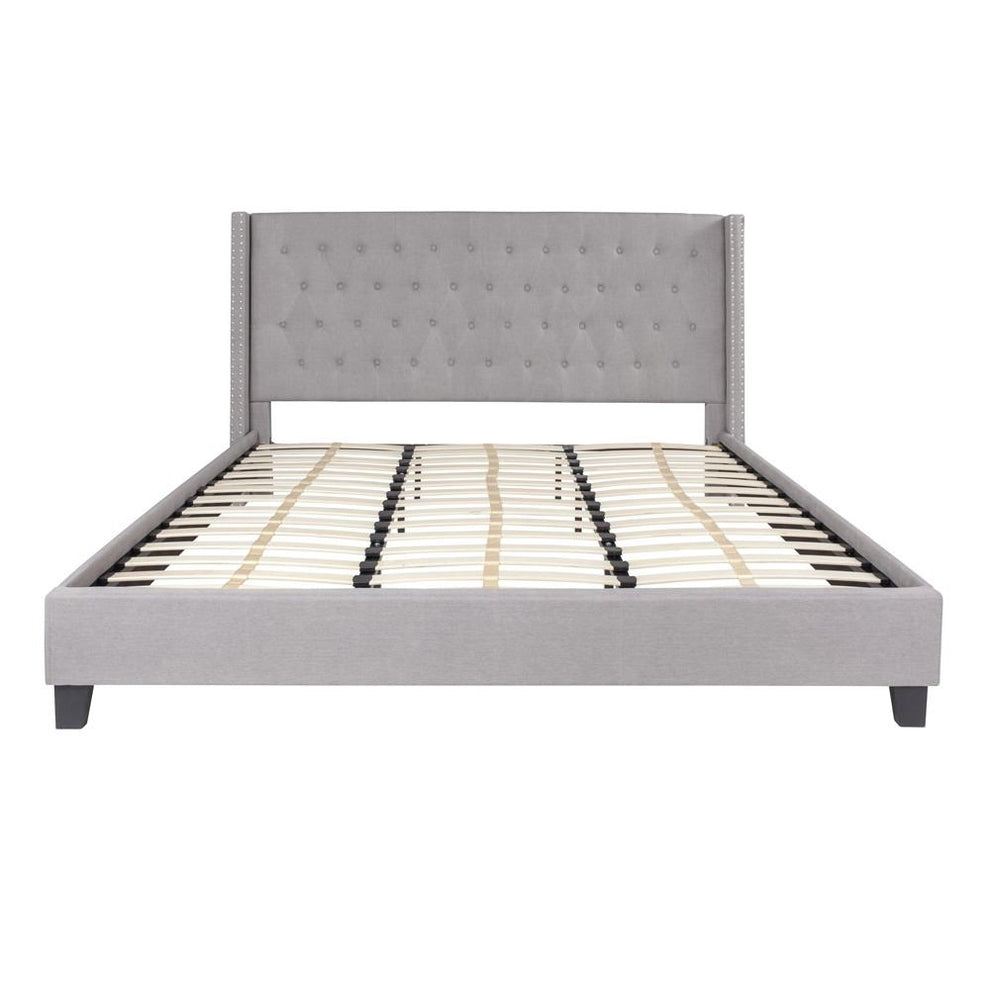 Flash Furniture Riverdale King Size Tufted Upholstered Platform Bed | Beds | Modishstore - 11
