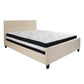 Flash Furniture Tribeca Queen Size Tufted Upholstered Platform Bed with Pocket Spring Mattress | Beds | Modishstore-2