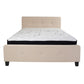Flash Furniture Tribeca Queen Size Tufted Upholstered Platform Bed with Pocket Spring Mattress | Beds | Modishstore-4