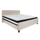 Flash Furniture Tribeca King Size Tufted Upholstered Platform Bed with Pocket Spring Mattress | Beds | Modishstore-2