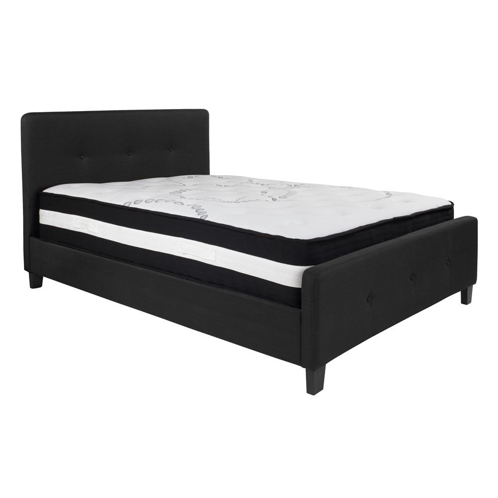 Flash Furniture Tribeca Full Size Tufted Upholstered Platform Bed with Pocket Spring Mattress | Beds | Modishstore-7