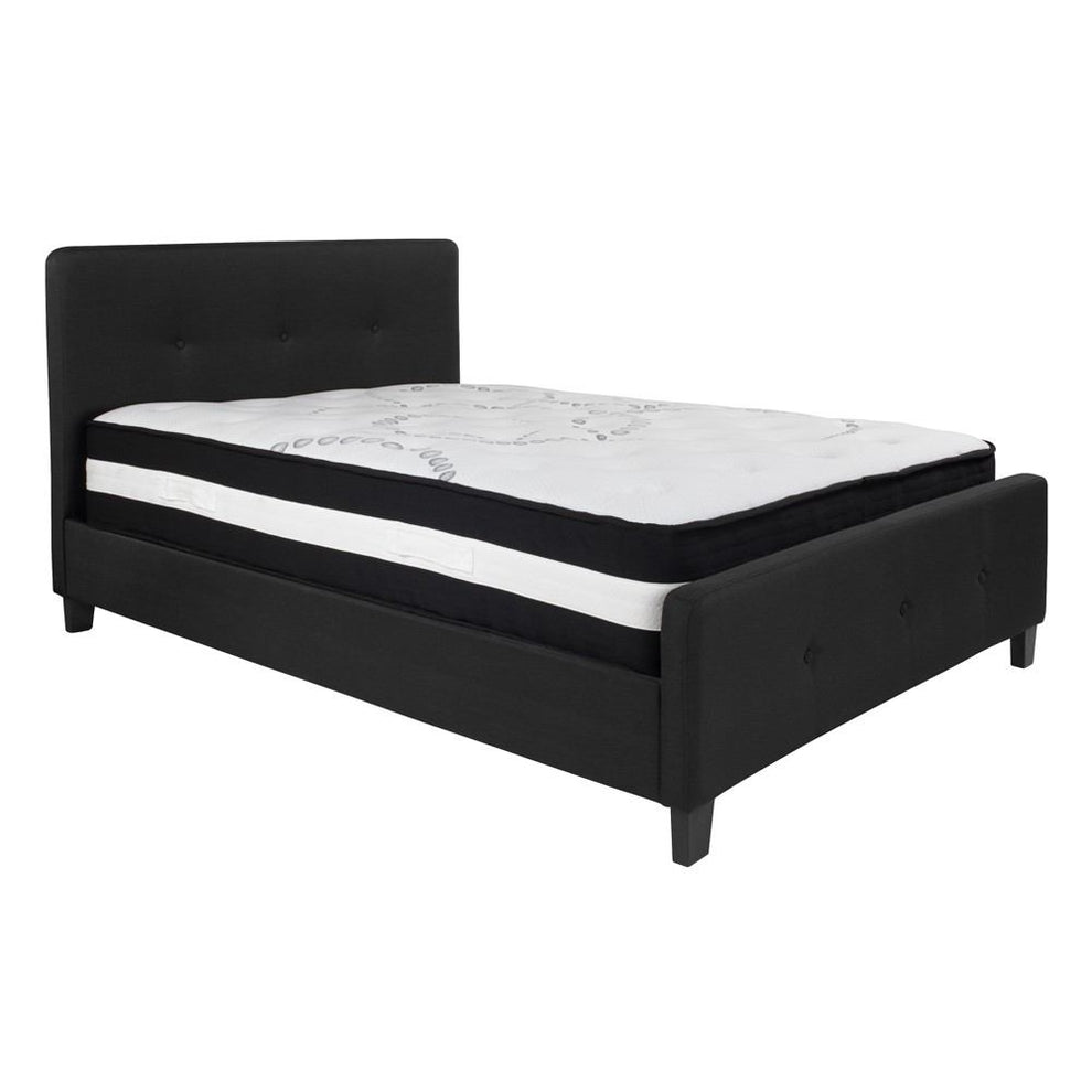 Flash Furniture Tribeca Full Size Tufted Upholstered Platform Bed with Pocket Spring Mattress | Beds | Modishstore - 7