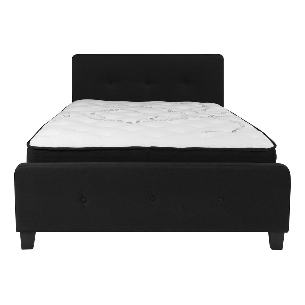 Flash Furniture Tribeca Full Size Tufted Upholstered Platform Bed with Pocket Spring Mattress | Beds | Modishstore-8
