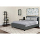 Flash Furniture Tribeca King Size Tufted Upholstered Platform Bed with Pocket Spring Mattress | Beds | Modishstore-5