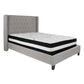 Flash Furniture Riverdale Full Size Tufted Upholstered Platform Bed with Pocket Spring Mattress | Beds | Modishstore - 9