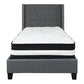 Flash Furniture Riverdale Twin Size Tufted Upholstered Platform Bed with Pocket Spring Mattress | Beds | Modishstore-10
