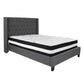 Flash Furniture Riverdale Full Size Tufted Upholstered Platform Bed with Pocket Spring Mattress | Beds | Modishstore - 11