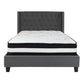 Flash Furniture Riverdale Full Size Tufted Upholstered Platform Bed with Pocket Spring Mattress | Beds | Modishstore-12