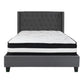 Flash Furniture Riverdale Full Size Tufted Upholstered Platform Bed with Pocket Spring Mattress | Beds | Modishstore - 12