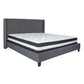 Flash Furniture Riverdale King Size Tufted Upholstered Platform Bed with Pocket Spring Mattress | Beds | Modishstore - 11