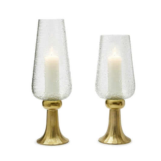 Glass Candleholder Set Of 2 By Tozai Home | Candle Holders | Modishstore