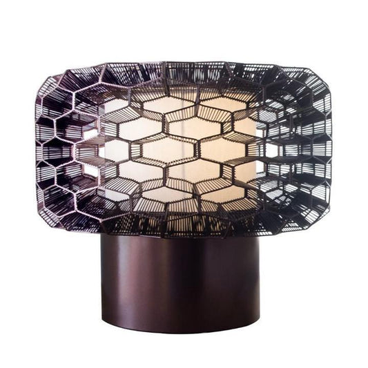 Oggetti Honeycomb Table Lamp Small Black | Table Lamps | Modishstore