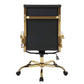 LeisureMod Harris High-Back Faux Leather Office Chair With Gold Frame | Office Chairs | Modishstore - 5