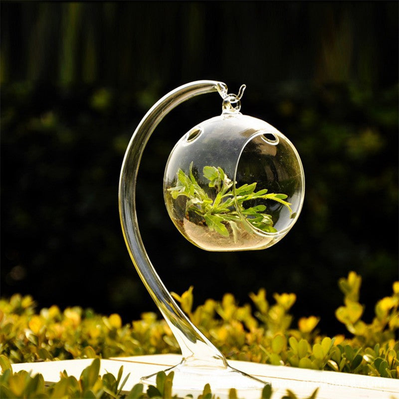 Hanging Crystal Glass Terrarium/ Candle Holder by Artisan Living Candle Holders, Artisan Living, - Modish Store-2