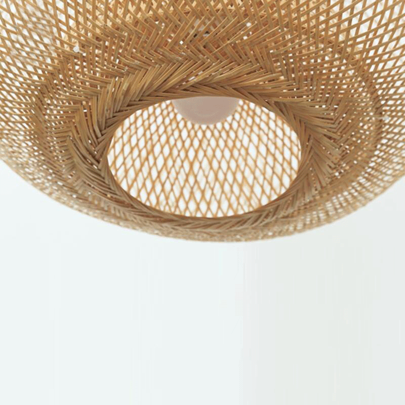 Bamboo Rattan Wicker Chandelier By Artisan Living-5
