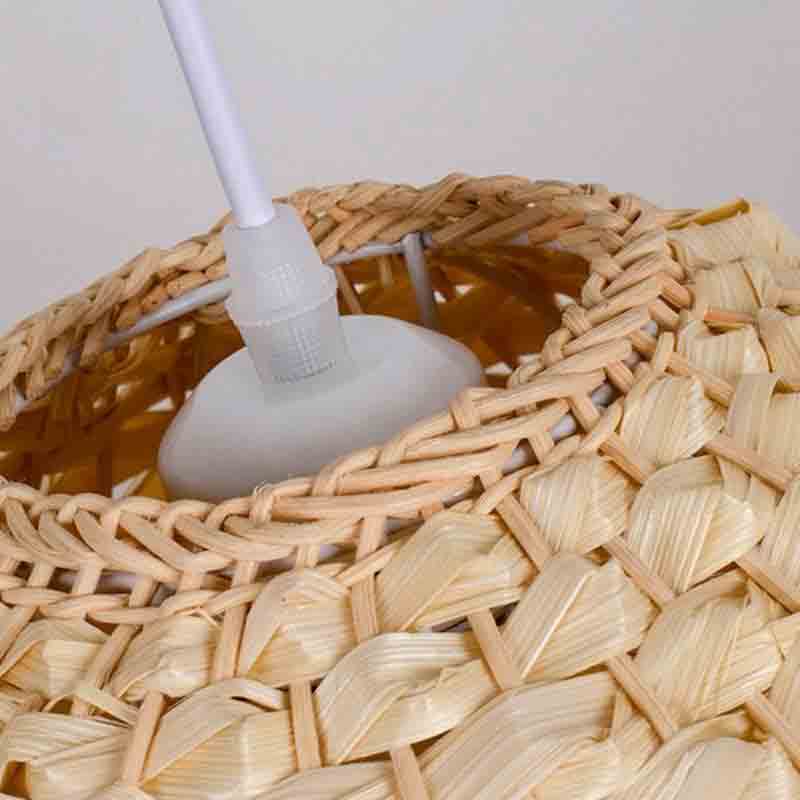 Round Wicker Rattan Bell Pendant Light By Artisan Living-5