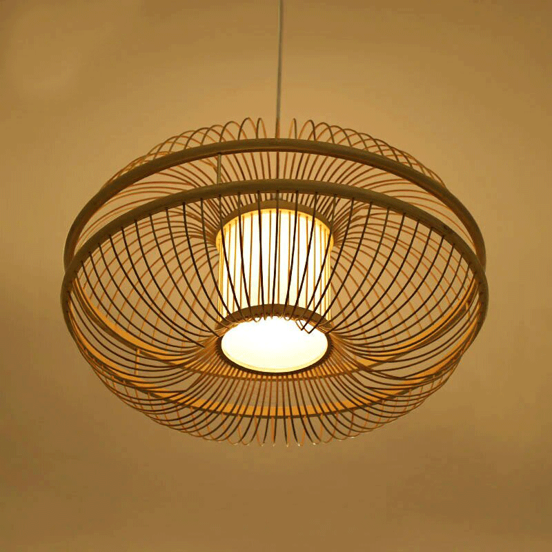 Bamboo Wicker Rattan Bud Pendant Light By Artisan Living-6