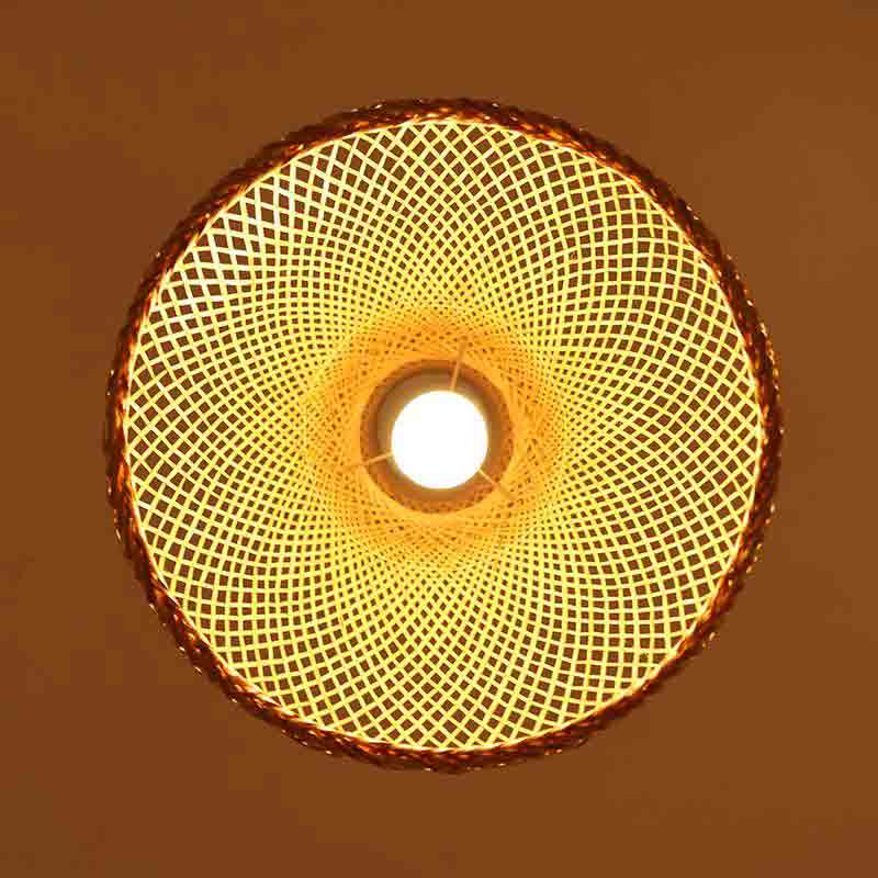 Bamboo Wicker Rattan Shade Pendant Light-3