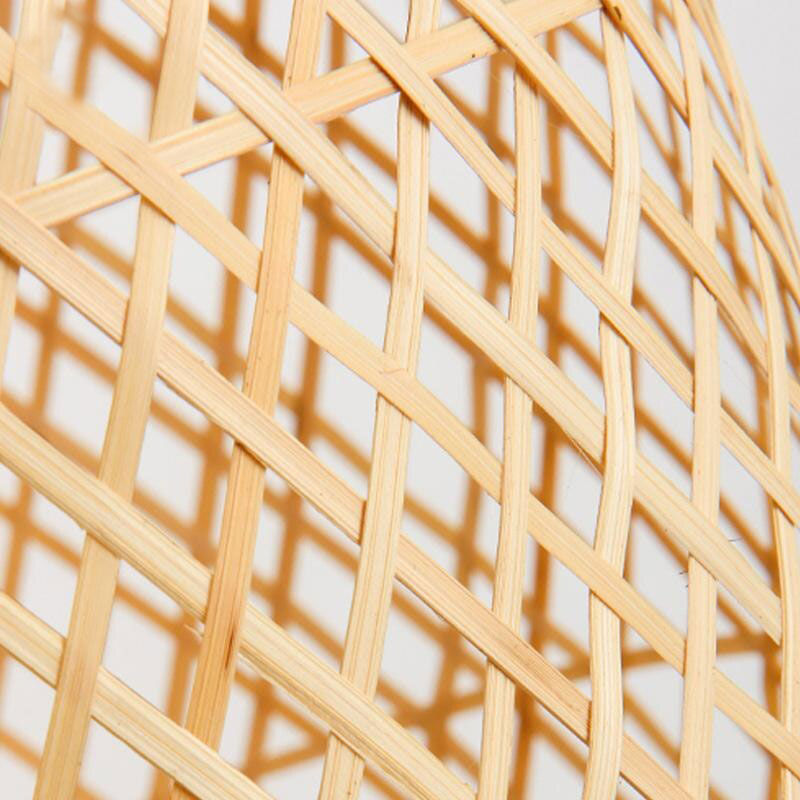 Hand Bamboo Wicker Rattan Shade Pendant Light By Artisan Living-2