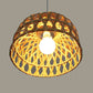 Round Natural Coffee Bamboo Wicker Rattan Basket Pendant Light By Artisan Living-6
