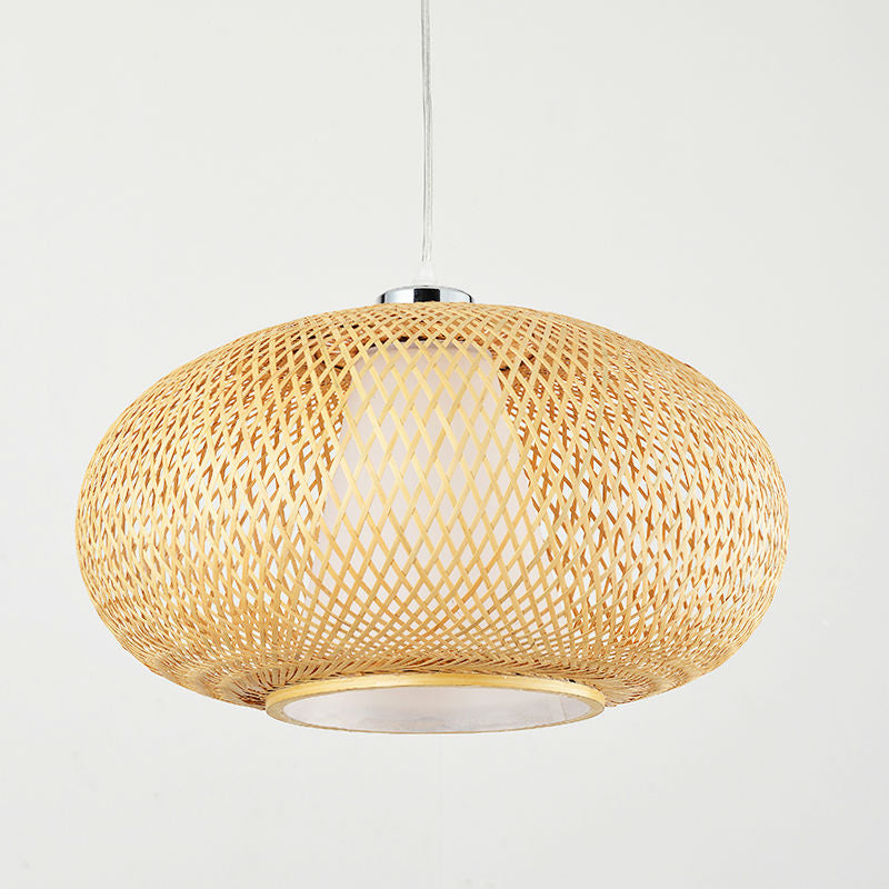 Bamboo Wicker Rattan Lantern Pendant Light By Artisan Living-7