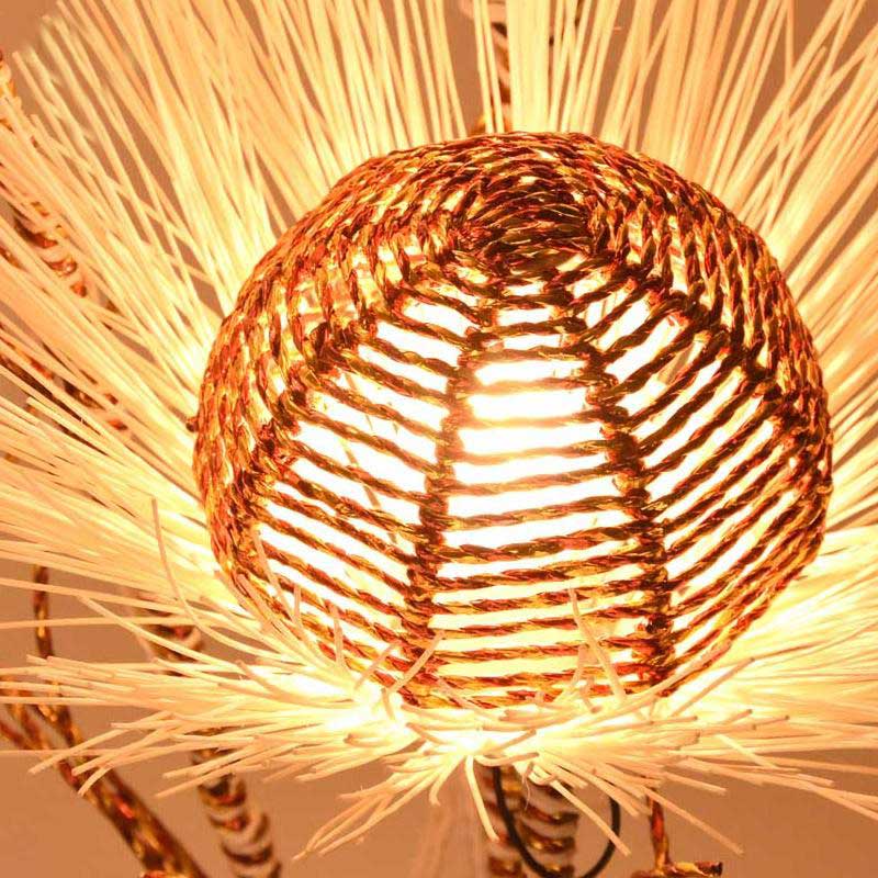 Wicker Rattan Ikebana Lampshade Floor Lamp By Artisan Living-2