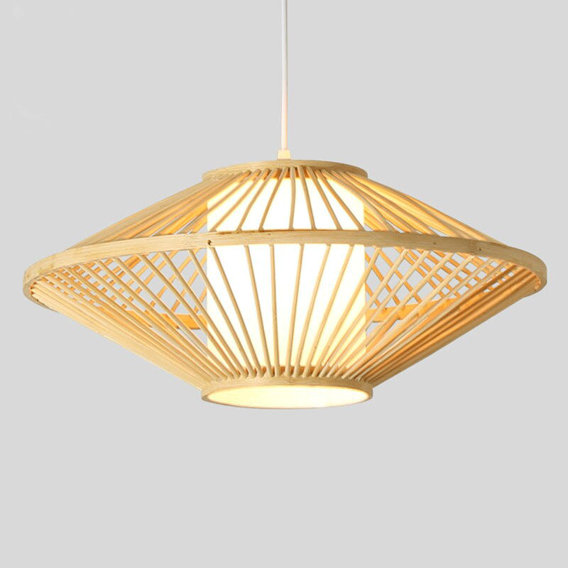 Bamboo Wicker Rattan Pendant Light By Artisan Living-7