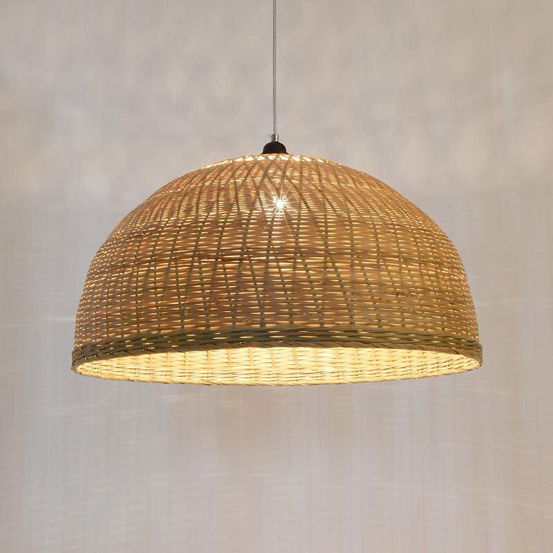 Bamboo Wicker Rattan Ripple Pendant Light By Artisan Living | ModishStore | Pendant Lamps
