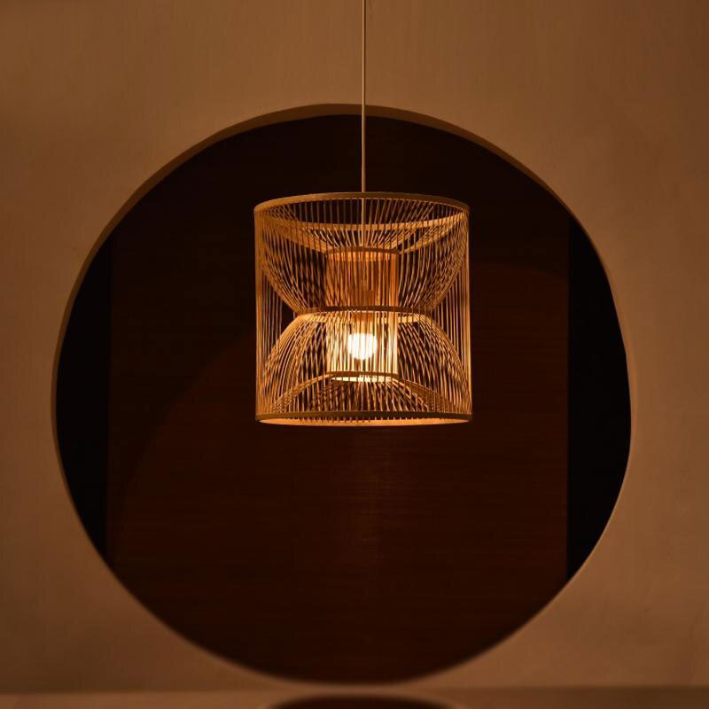Bamboo Wicker Rattan Pendant Light By Artisan Living-12251-5