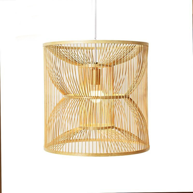 Bamboo Wicker Rattan Pendant Light By Artisan Living-12249-3