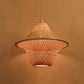 Bamboo Wicker Rattan Hat Cage Shade Pendant Light By Artisan Living-6