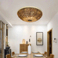 Wood Wicker Rattan Round Shade Ceiling Light By Artisan Living-6