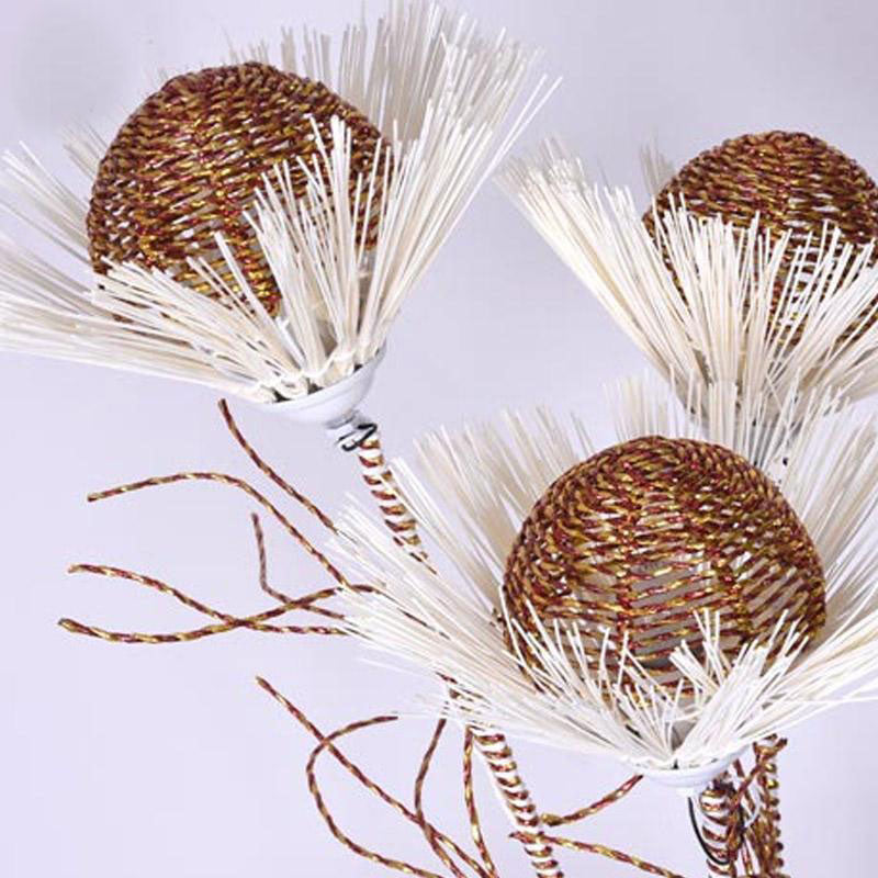 Wicker Rattan Ikebana Lampshade Floor Lamp By Artisan Living-3