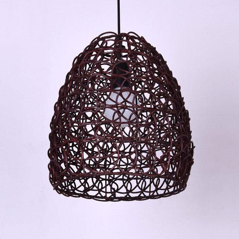 Wicker Rattan Shade Pendant Light By Artisan Living-12186-4