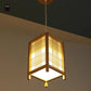 Bamboo Wicker Rattan Square Grid Shade Pendant Light By Artisan Living-3