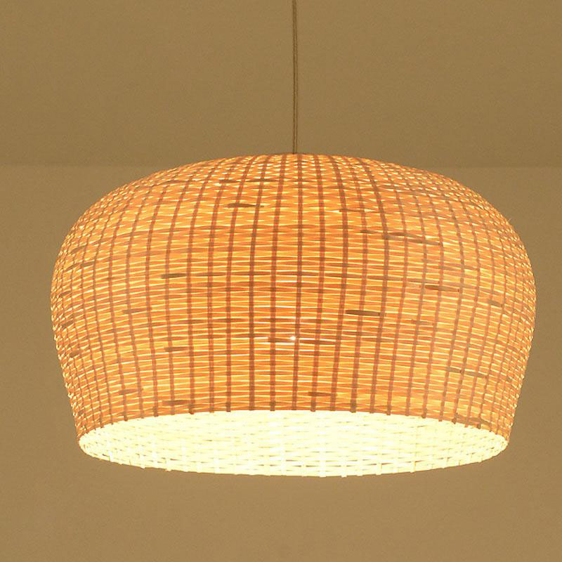 Bamboo Wicker Rattan Shade Pendant Light By Artisan Living-4