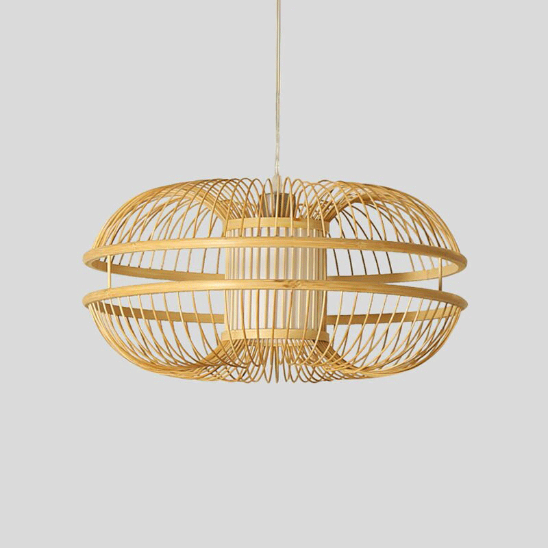 Bamboo Wicker Rattan Bud Pendant Light By Artisan Living-7