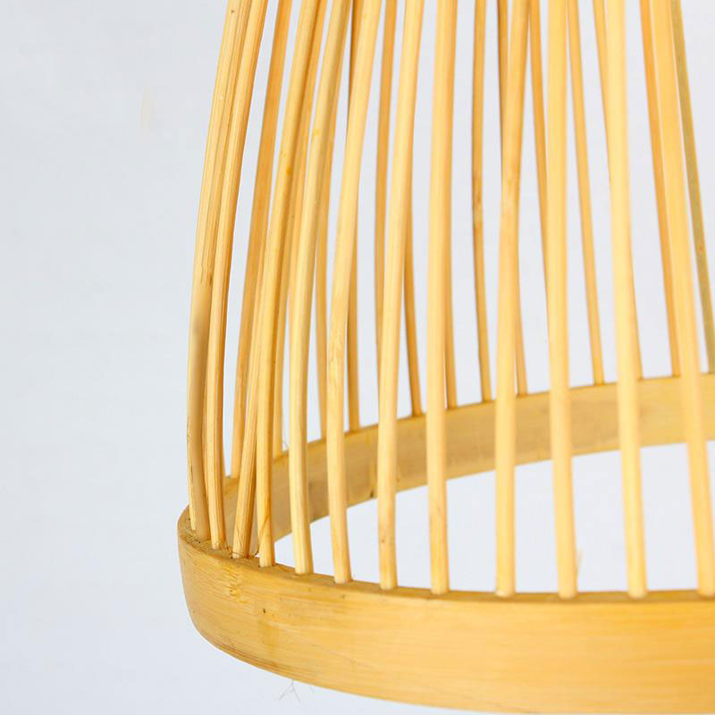 Bamboo Wicker Rattan Cage Pendant Light By Artisan Living-3