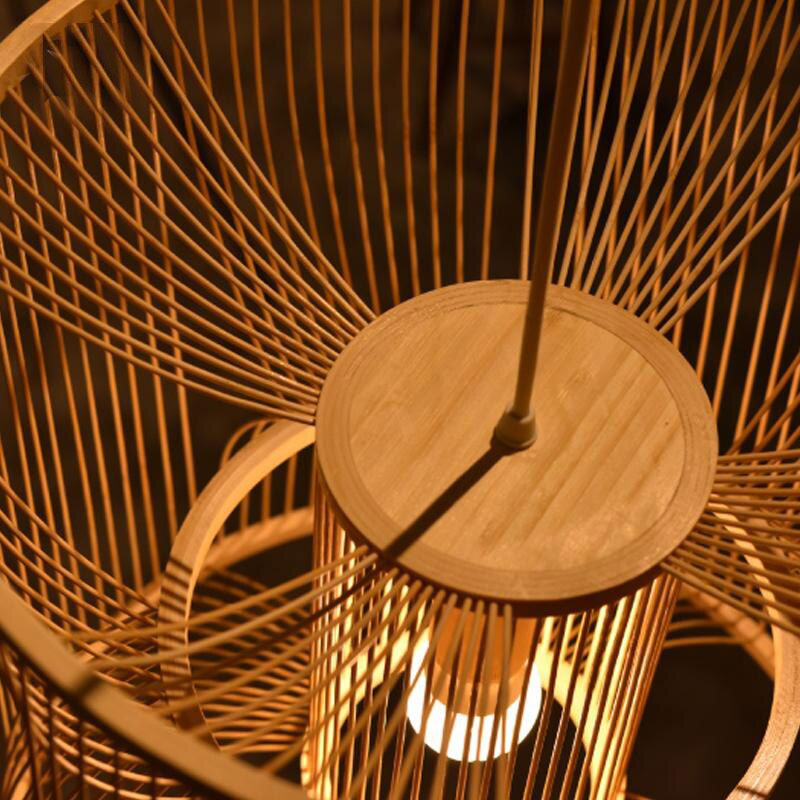 Bamboo Wicker Rattan Pendant Light By Artisan Living-12248-2