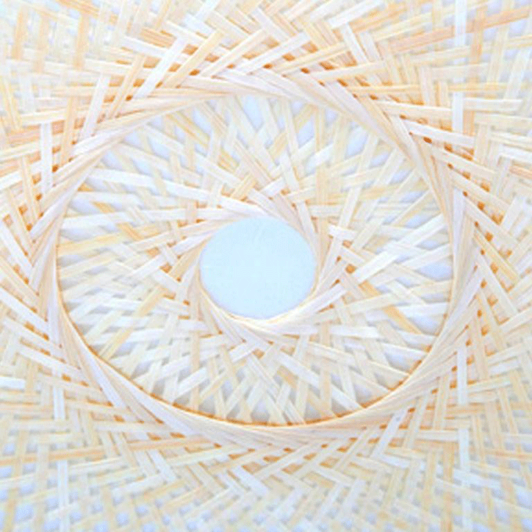 Bamboo Wicker Rattan Round Ripple Ceiling Light By Artisan Living-8