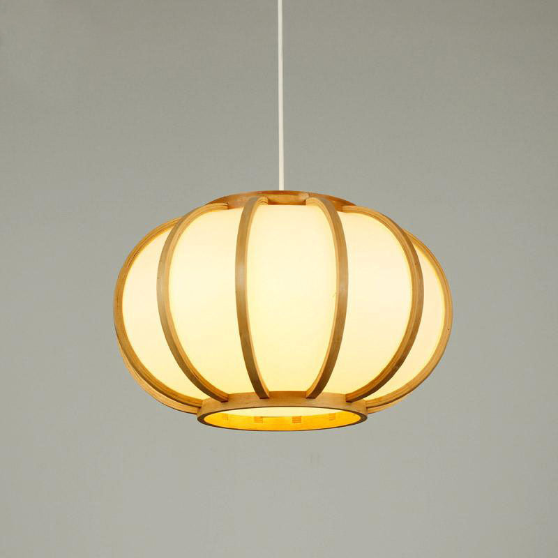 Bamboo PVC Lantern Lampshade Pendant Light By Artisan Living-12111-4