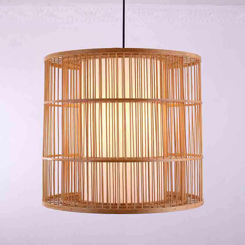 Round Bamboo Wicker Rattan Pendant Light By Artisan Living-6