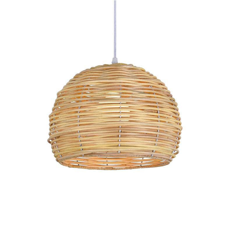 Wicker Rattan Shade Pendant Light By Artisan Living-3