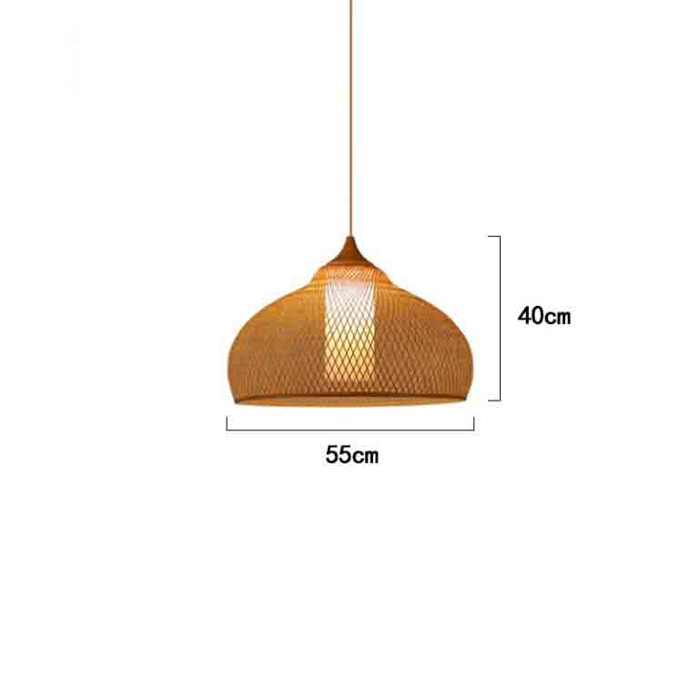 Bamboo Wicker Rattan Calabash Pendant Light By Artisan Living-9